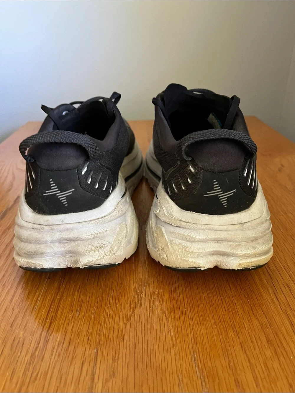 Hoka Black Sneakers with White Soles US 11 - Picture 5 of 8